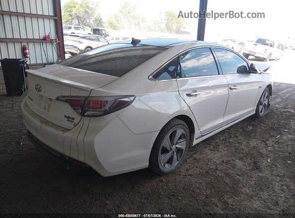 KMHE34L12GA012675 2016 HYUNDAI SONATA HYBRID White Задня права чверть