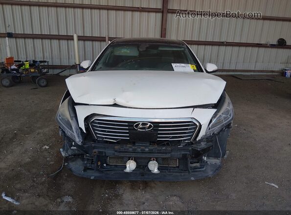 KMHE34L12GA012675 2016 HYUNDAI SONATA HYBRID White Вид задньої частини салону