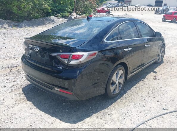 KMHE34L12GA028357 2016 HYUNDAI SONATA HYBRID Black Հետևի աջ