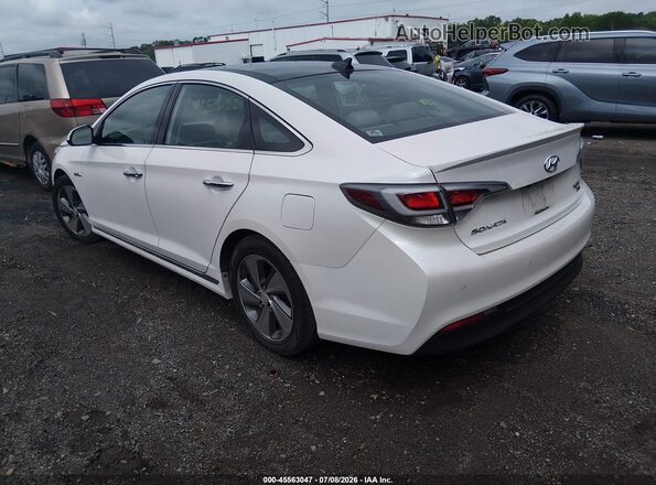 KMHE34L12GA033736 2016 HYUNDAI SONATA HYBRID White Задня ліва чверть