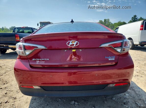 KMHE34L13GA017867 2016 HYUNDAI SONATA Красный Вид сзади