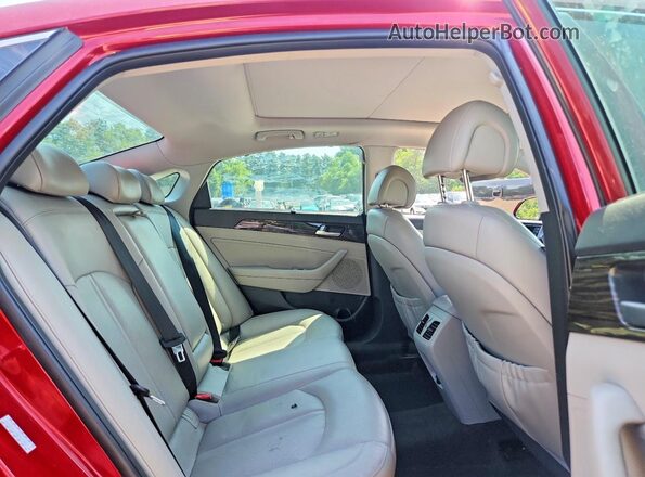 KMHE34L13GA017867 2016 HYUNDAI SONATA Красный Вид задних сидений