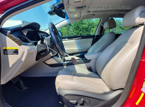 KMHE34L13GA017867 2016 HYUNDAI SONATA Красный Вид салона спереди