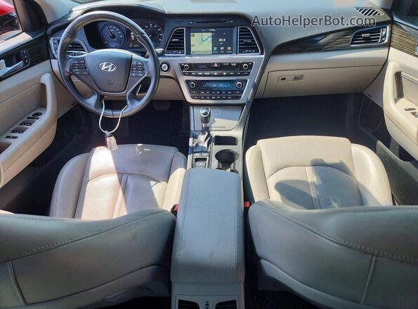 KMHE34L13GA017867 2016 HYUNDAI SONATA Красный Вид панели приборов