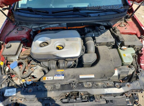 KMHE34L13GA017867 2016 HYUNDAI SONATA Красный Вид задней части салона
