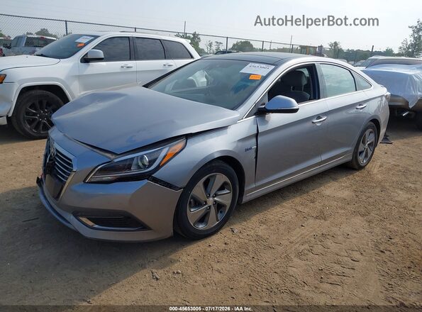 KMHE34L15GA017983 2016 HYUNDAI SONATA HYBRID Silver Front left