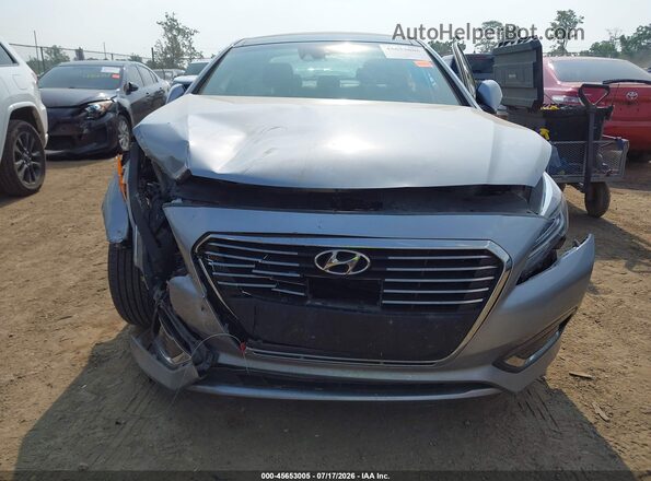 KMHE34L15GA017983 2016 HYUNDAI SONATA HYBRID Silver Front view