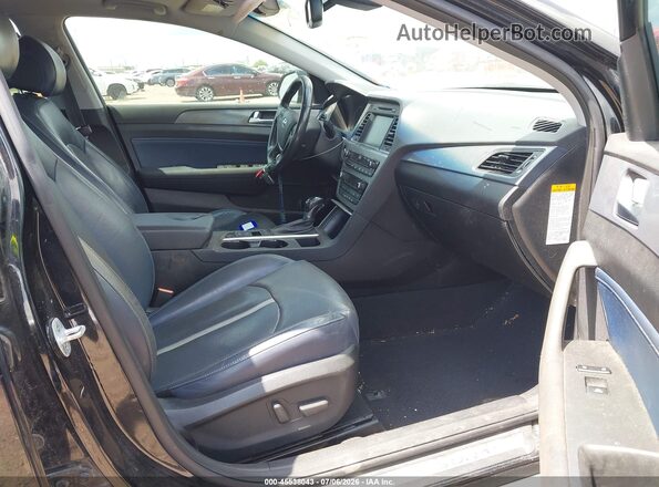 KMHE34L15GA018129 2016 HYUNDAI SONATA HYBRID Black Вид салону спереду