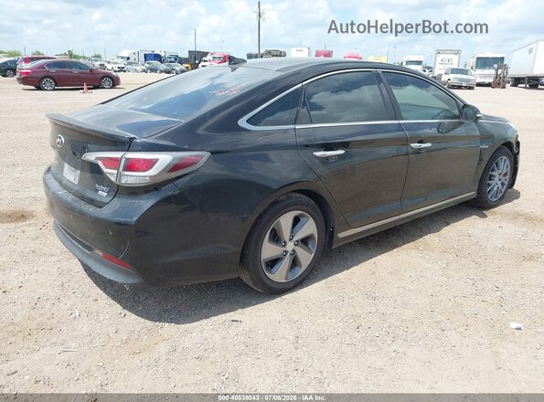 KMHE34L15GA018129 2016 HYUNDAI SONATA HYBRID Black Задня права чверть