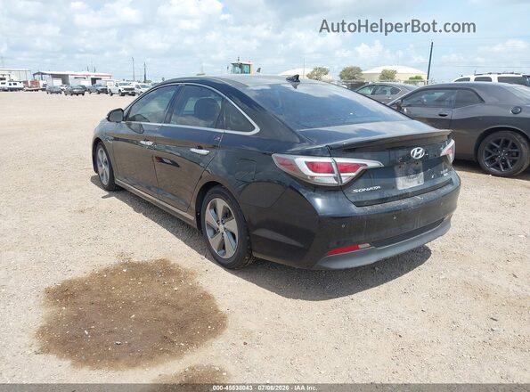 KMHE34L15GA018129 2016 HYUNDAI SONATA HYBRID Black Задня ліва чверть