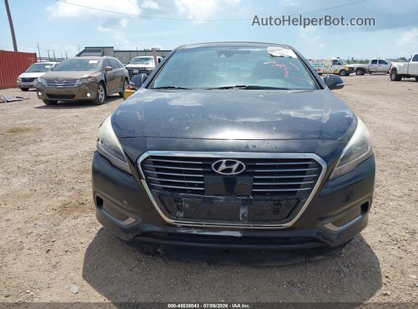 KMHE34L15GA018129 2016 HYUNDAI SONATA HYBRID Black Вид щитка приладів