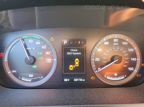 KMHE34L16HA048967 2017 HYUNDAI SONATA Black Vista del cuadro de instrumentos