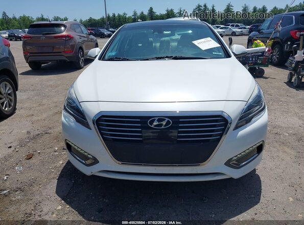 KMHE34L16HA051416 2017 HYUNDAI SONATA HYBRID White Vista interior trasera