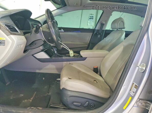 KMHE34L17GA008976 2016 HYUNDAI SONATA Silver წინა სალონის ხედი