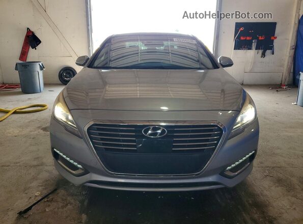 KMHE34L17GA008976 2016 HYUNDAI SONATA Silver წინა ხედი