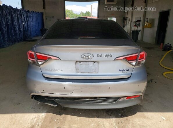 KMHE34L17GA008976 2016 HYUNDAI SONATA Silver უკანა ხედი