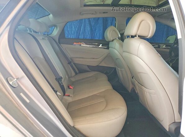 KMHE34L17GA008976 2016 HYUNDAI SONATA Silver უკანა სავარძლების ხედი