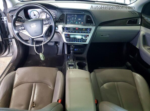 KMHE34L17GA008976 2016 HYUNDAI SONATA Silver წინა პანელის ხედი