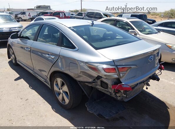 KMHE34L17GA009948 2016 HYUNDAI SONATA HYBRID Серебряный Задняя левая четверть