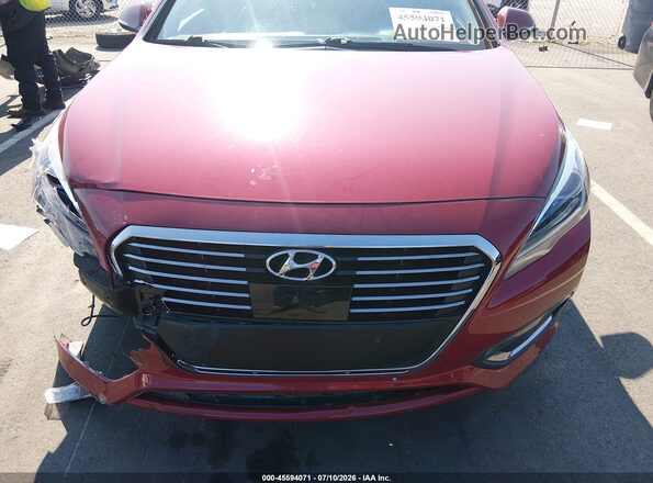 KMHE34L17GA020240 2016 HYUNDAI SONATA HYBRID Red Դիմացի տեսք