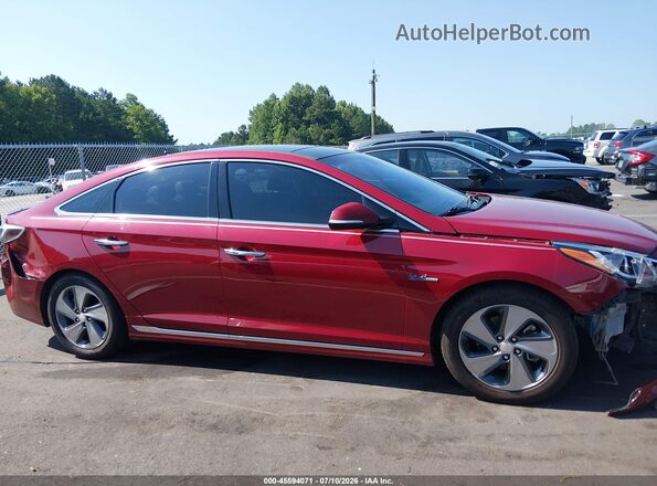KMHE34L17GA020240 2016 HYUNDAI SONATA HYBRID Red Սալոնի հետևի տեսք