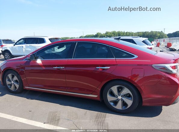 KMHE34L17GA020240 2016 HYUNDAI SONATA HYBRID Red Սալոնի 360 աստիճան տեսք