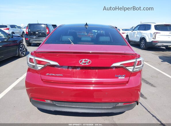 KMHE34L17GA020240 2016 HYUNDAI SONATA HYBRID Red 