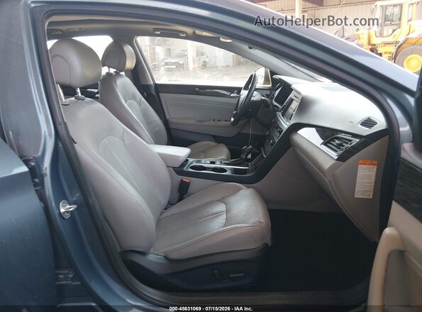 KMHE34L17GA026281 2016 HYUNDAI SONATA HYBRID Blue Вид салону спереду
