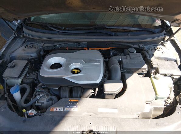 KMHE34L17GA026281 2016 HYUNDAI SONATA HYBRID Blue Вид ззаду