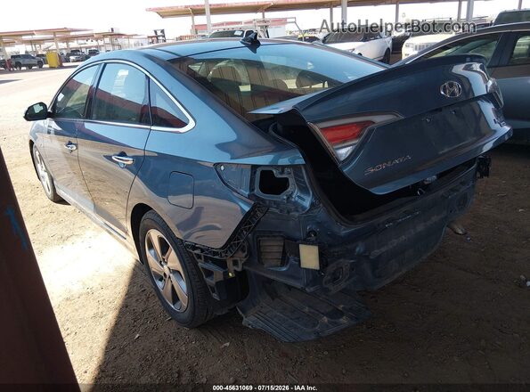 KMHE34L17GA026281 2016 HYUNDAI SONATA HYBRID Blue Задня ліва чверть