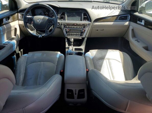 KMHE34L17HA050730 2017 HYUNDAI SONATA White Առջևի վահանակի տեսք
