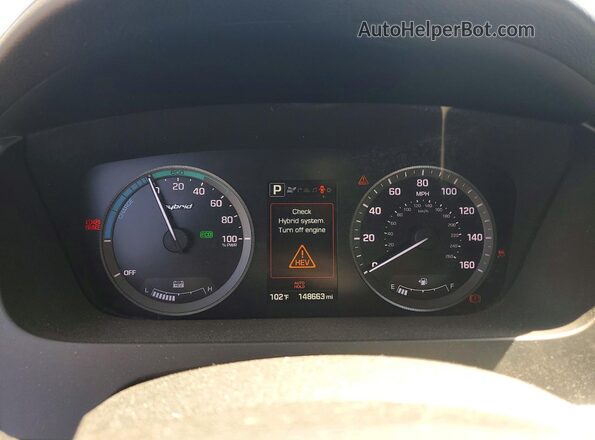 KMHE34L17HA050730 2017 HYUNDAI SONATA White Սարքավորումների վահանակի տեսք