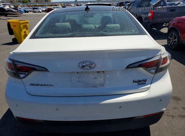 KMHE34L17HA050730 2017 HYUNDAI SONATA White Հետևի տեսք