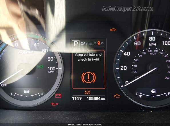KMHE34L18GA034616 2016 HYUNDAI SONATA HYBRID White Вид задніх сидінь