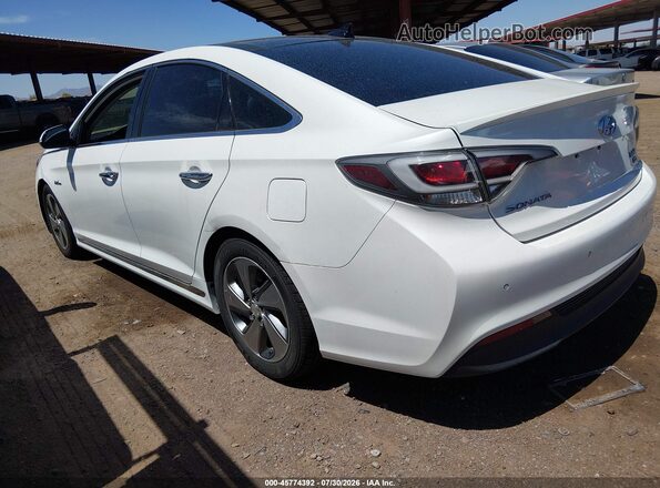 KMHE34L18GA034616 2016 HYUNDAI SONATA HYBRID White Задня ліва чверть