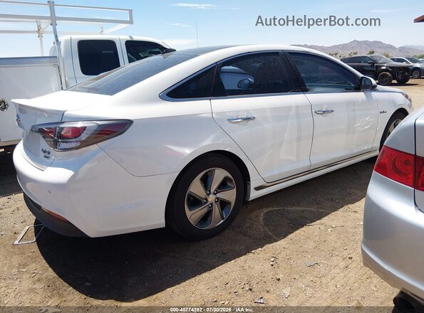 KMHE34L18GA034616 2016 HYUNDAI SONATA HYBRID White Задня права чверть