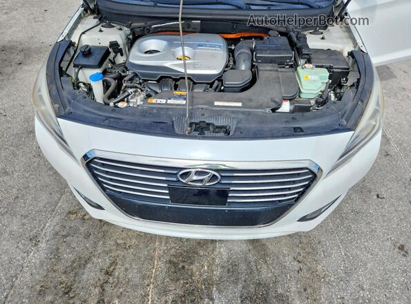 KMHE34L18HA053703 2017 HYUNDAI SONATA Белый Вид задней части салона