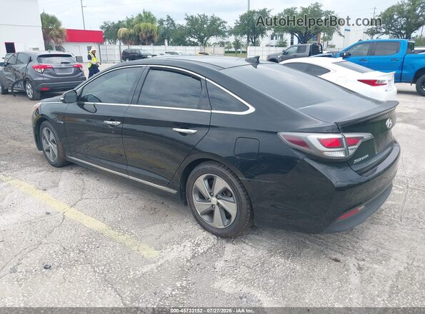 KMHE34L19GA015783 2016 HYUNDAI SONATA HYBRID Black Tył lewy