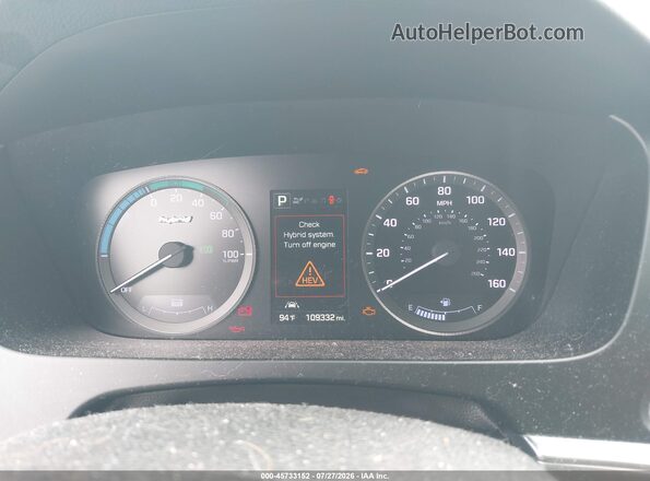 KMHE34L19GA015783 2016 HYUNDAI SONATA HYBRID Black Widok tylnych siedzeń