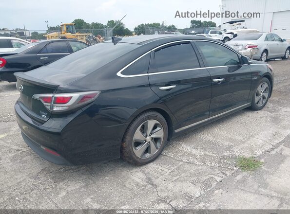 KMHE34L19GA015783 2016 HYUNDAI SONATA HYBRID Black Tył prawy