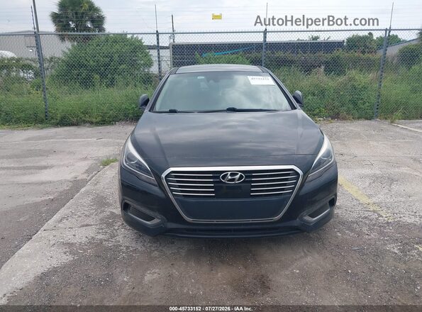 KMHE34L19GA015783 2016 HYUNDAI SONATA HYBRID Black Widok z przodu