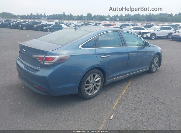 KMHE34L19GA025777 2016 HYUNDAI SONATA HYBRID Blue Tył prawy