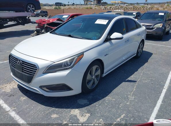 KMHE34L1XGA023228 2016 HYUNDAI SONATA HYBRID White Передня ліва чверть