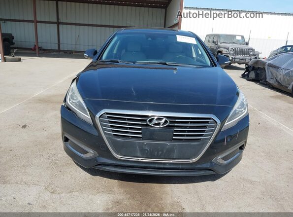KMHE34L1XGA028185 2016 HYUNDAI SONATA HYBRID Black Вид щитка приладів