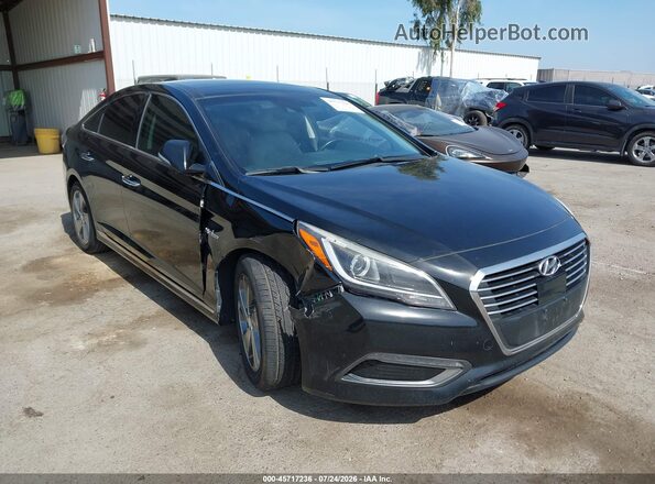 KMHE34L1XGA028185 2016 HYUNDAI SONATA HYBRID Black Вид спереду