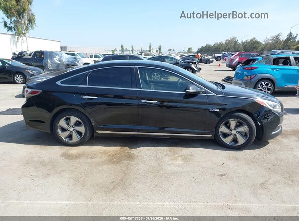 KMHE34L1XGA028185 2016 HYUNDAI SONATA HYBRID Black Вид задньої частини салону