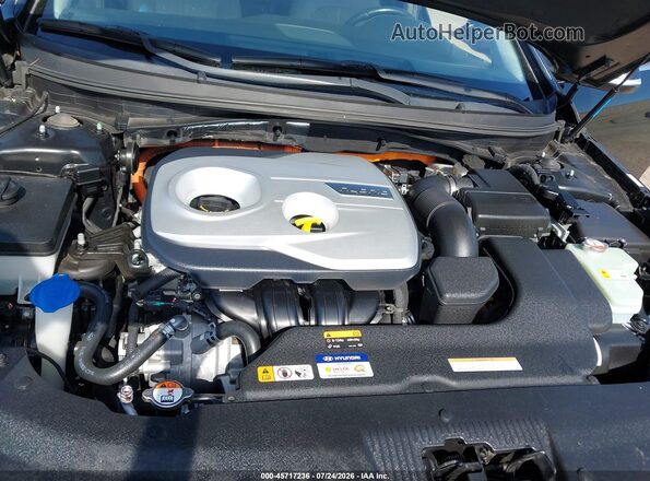 KMHE34L1XGA028185 2016 HYUNDAI SONATA HYBRID Black Вид ззаду
