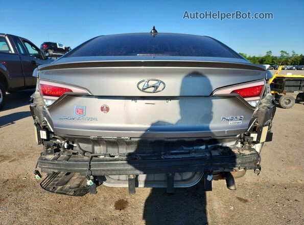 KMHE34L1XHA060197 2017 HYUNDAI SONATA Gray Հետևի տեսք