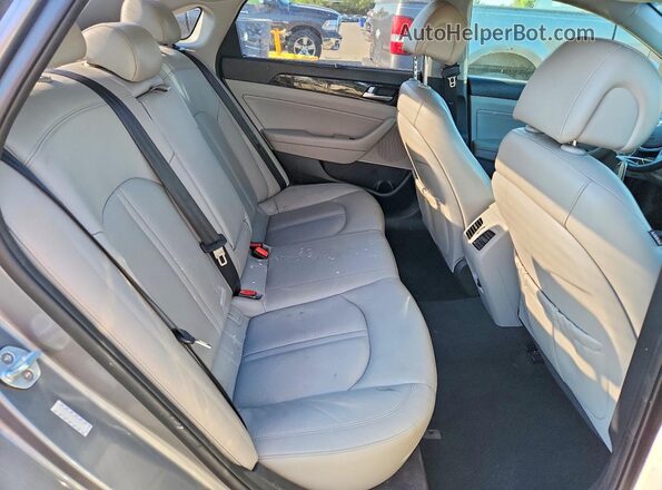 KMHE34L1XHA060197 2017 HYUNDAI SONATA Gray Հետևի նստատեղերի տեսք