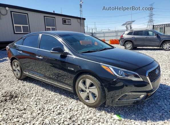 KMHE34L31HA077214 2017 HYUNDAI SONATA Black Delantero derecho